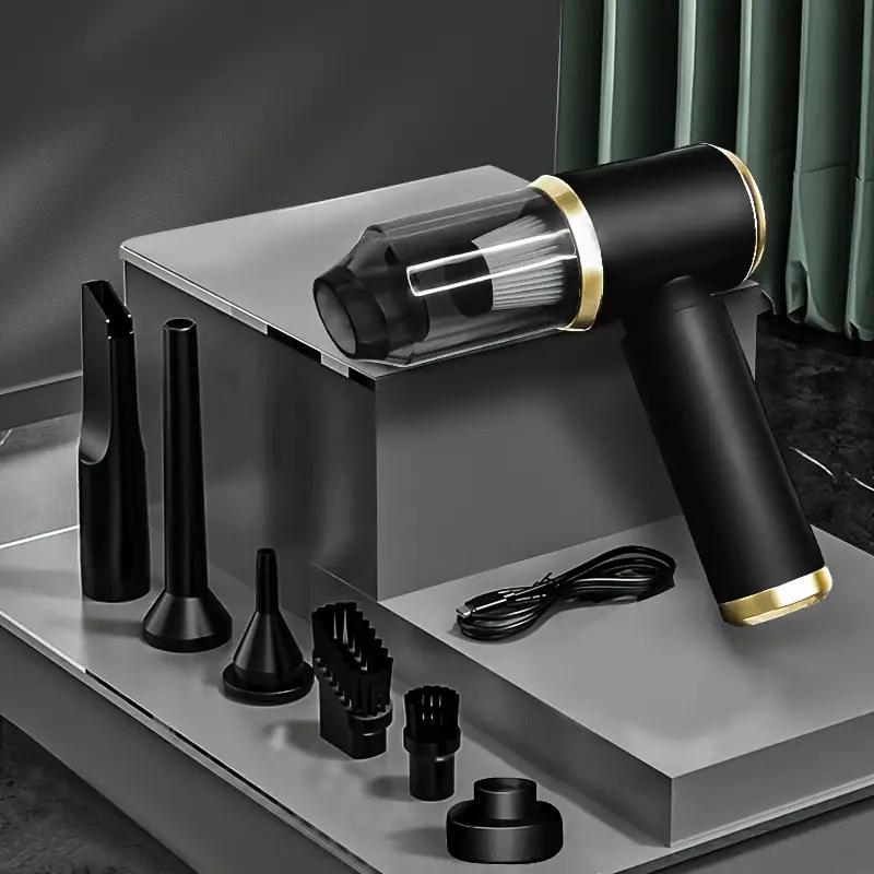 Mini portable car vacuum cleaner, integrated blowing and suction, wet and dry, dual-use for car and home-black чёрный