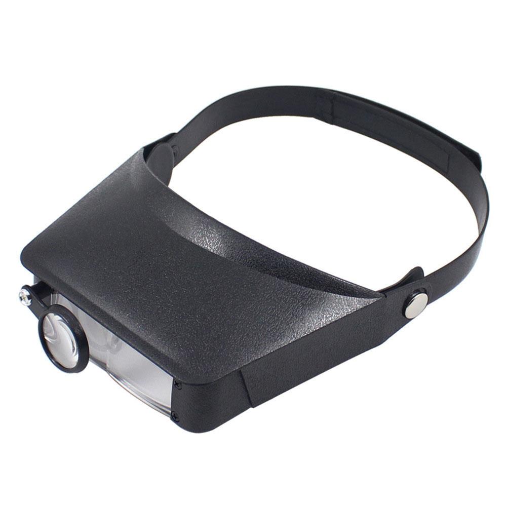 Adjustable Headband Magnifier With 4 Interchangeable Lenses 1.5x 3x 9.5x 11x For Detailed Work Model Making Jewelry Repair