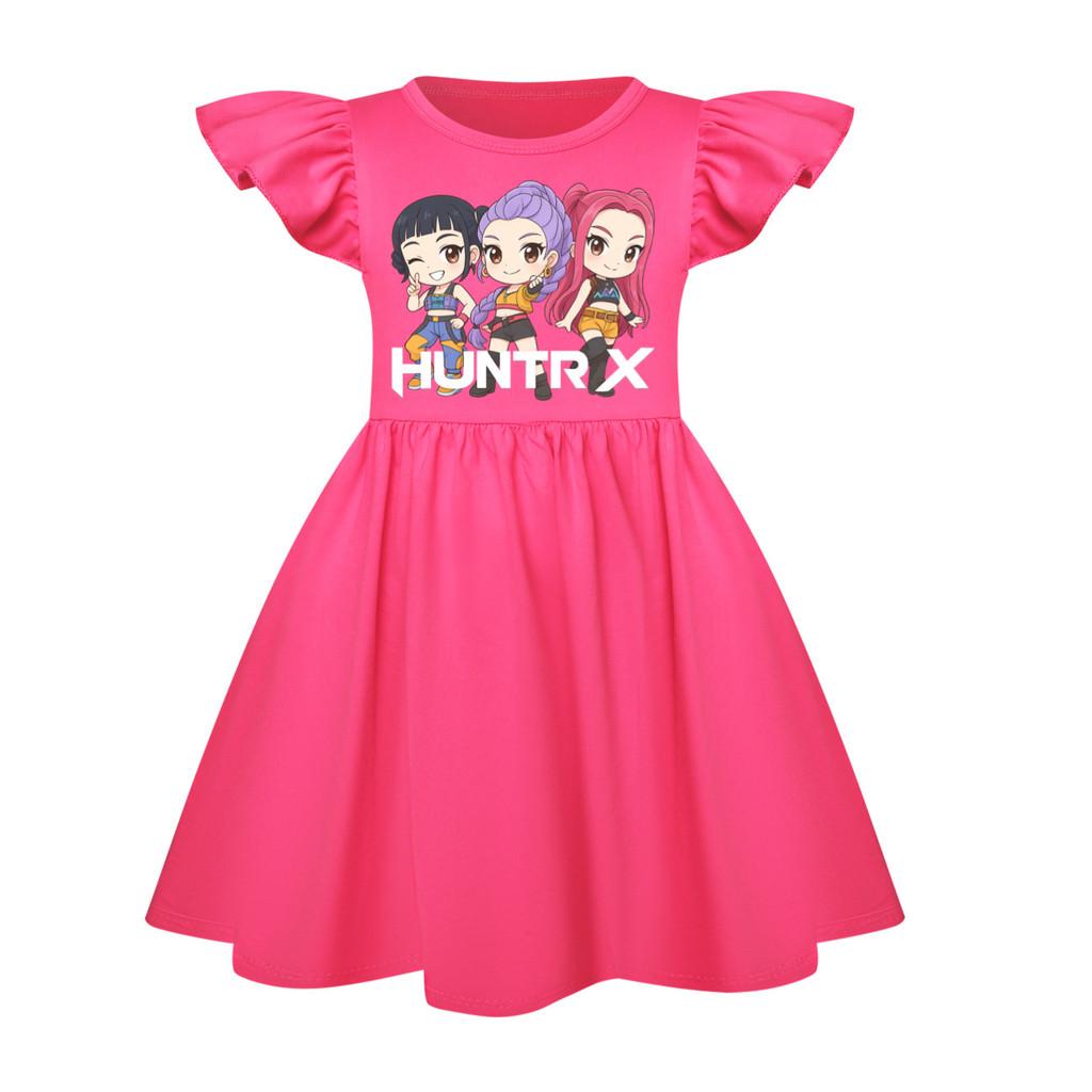 5015 Kids Girls Mira Zoey Rumi Printed Ruffle Short Sleeves Casual Dress