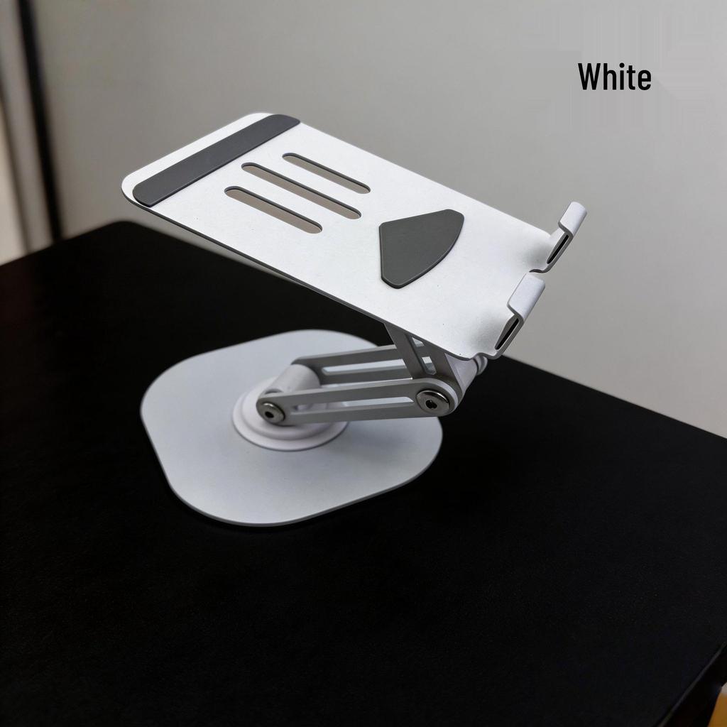 Foldable Metal Phone & Tablet Stand: Adjustable Height, 360° Rotation