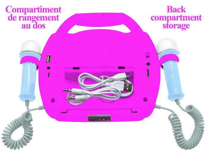 Boxe Bluetooth - Barbie - Karaoke - 2 microfoane incluse - Efecte luminoase - Înregistrare vocală