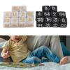 20pcs Numbered Dice Square Corner Multiple of 2 Number Pearl White Black Plastic Dice for Board Game