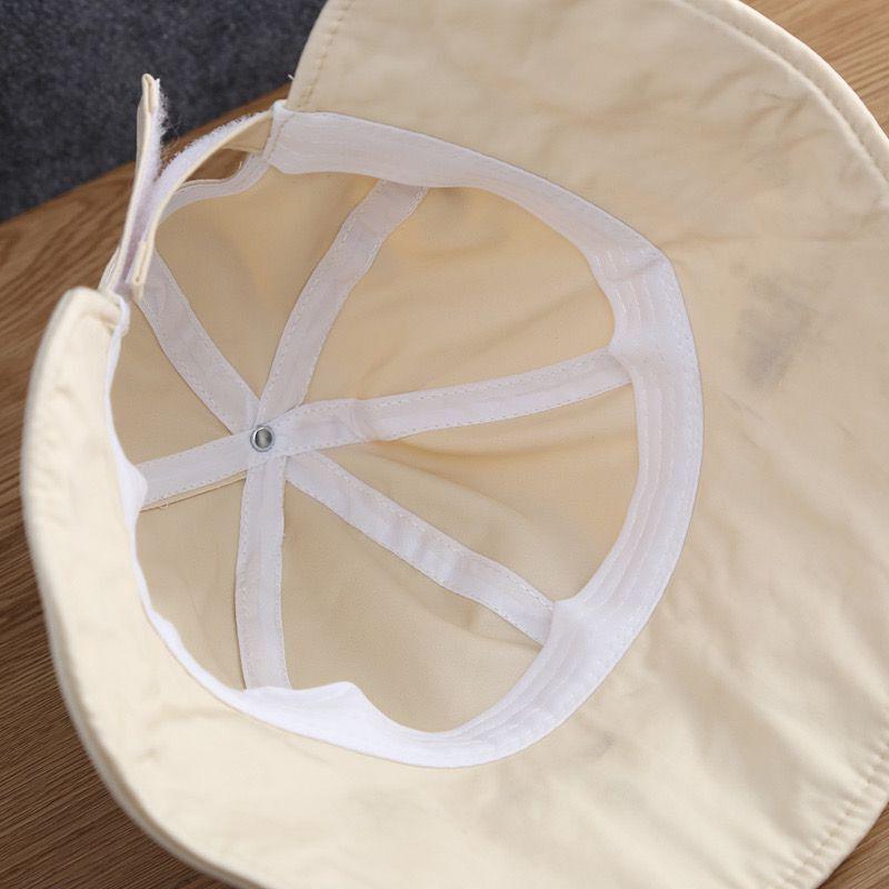 Women's Summer Ponytail Sun Hat - Korean Style Duckbill Cap with Face Covering, Thin Cotton for Versatile Sun Protection.