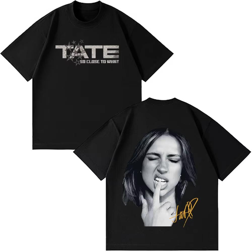 Summer Hot Sale Tate Mcrae Album So Close To What Miss Possessive 2026 World Tour T-Shirt Hip Hop Streetwear Oversized Tshirt