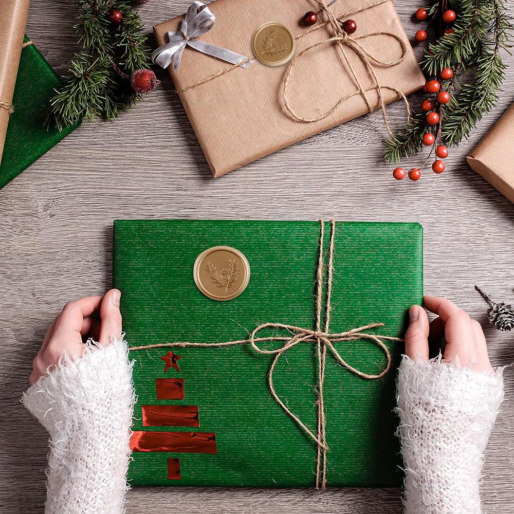 30pcs Olive Branch Love Tree Style Wax Seal Stickers Self-Adhesive Wedding Invitation Envelope Seal Gold Stickers For Decorating