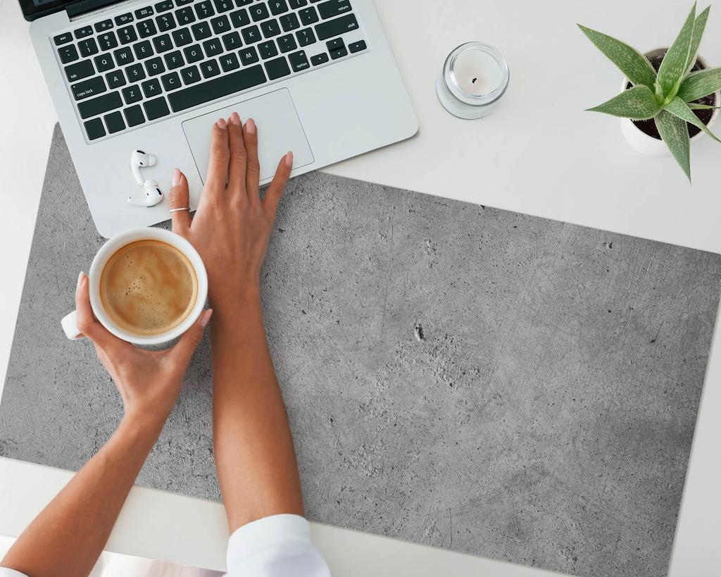 Decorative Desk Mat with Concrete Rough Texture Pattern 90X45 Cm
