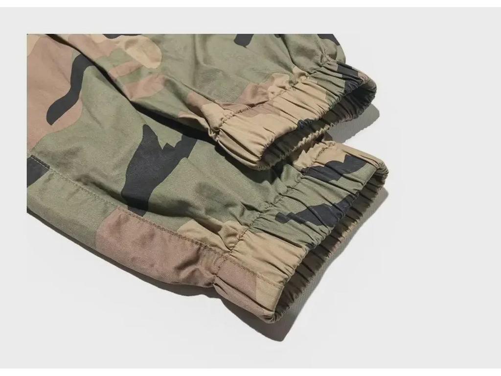 Men's Summer Lightweight Breathable Camouflage Overalls - Elastic Waist Casual Pants 2023