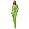 Sexy Mesh Cross Halter Bodysuit: Open Crotch, Erotic Sleepwear, Passionate Lingerie