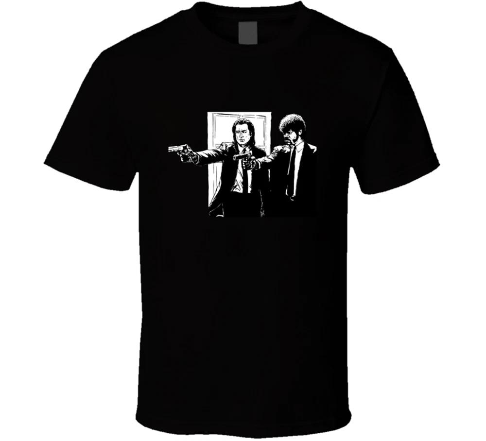 

Two mob hitmen, boxer gangster pulp fiction Retro Movie Fan T Shirt Tee Gift New L
