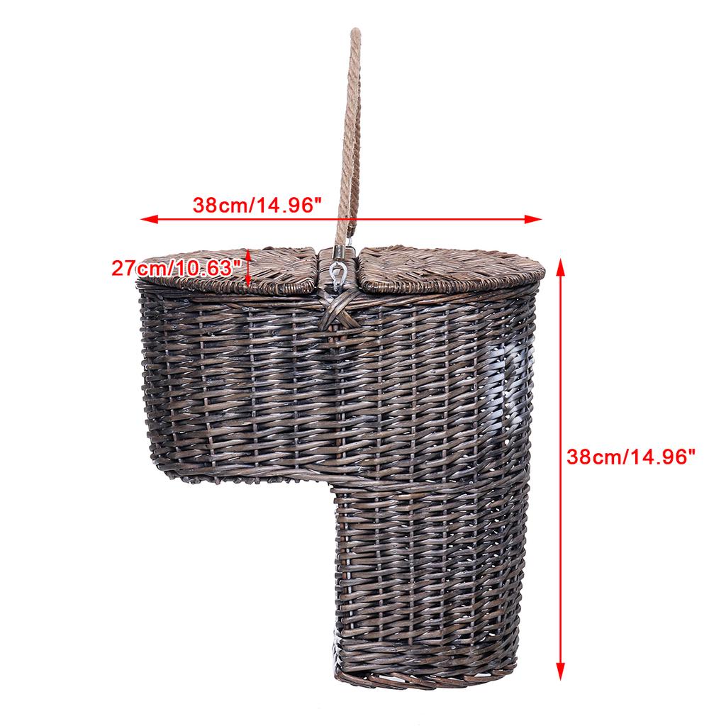 Buy 38Cm Brown Wicker Handwoven Seagrass Stair Step Storage Basket