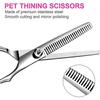 Dog Grooming Scissors Kit With Safety Round Tip, Stainless Steel Professional Dog Grooming Scissors Set For Long And Short Hair Of Dog Cat Pets