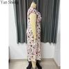 Kadın Pijama Takımı Yazlık Çiçek Baskılı Büyük Beden Kısa Kollu Buz İpeği Bol Uyku Elbisesi Bornoz Ev Giyimi