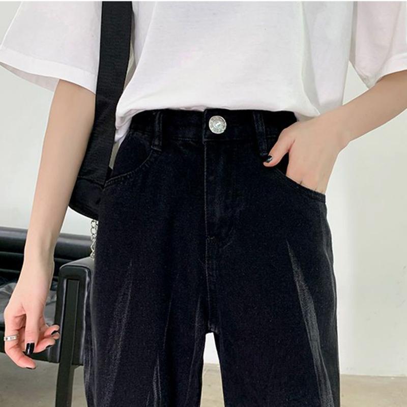 Blugi skinny cu talie înaltă Pantaloni largi, drepți, cu picioare largi, ocazional pentru femei