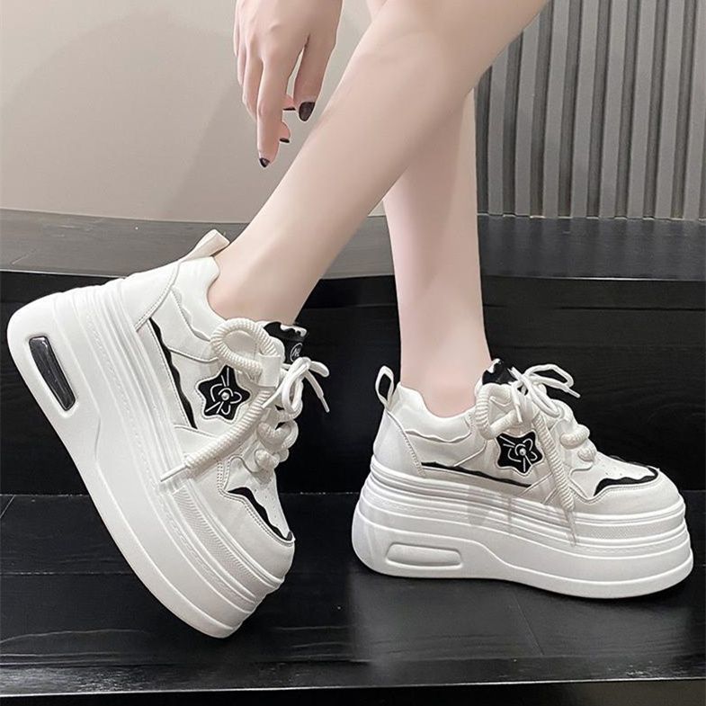Student platform sports women's autumn new versatile small height-increasing muffin board shoes