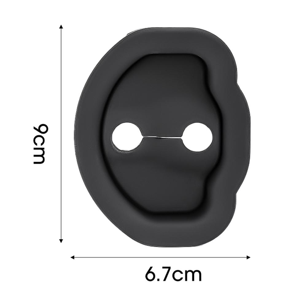 

Крышка пряжки замка двери автомобиля, амортизатор, защитная накладка на дверь автомобиля, защита от столкновений и амортизации для Tesla Model 3/Y 4pcs