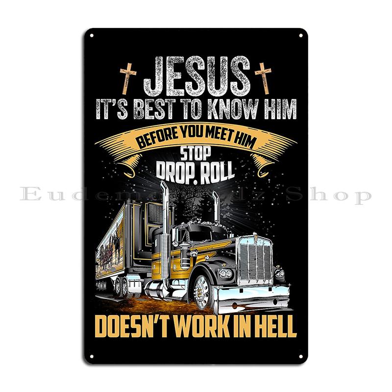 Trucker It Is Fa Kenworth It My Daddy Rules The Road Metal Plaque Poster Wall Mural Wall Plaque Tin Sign Poster