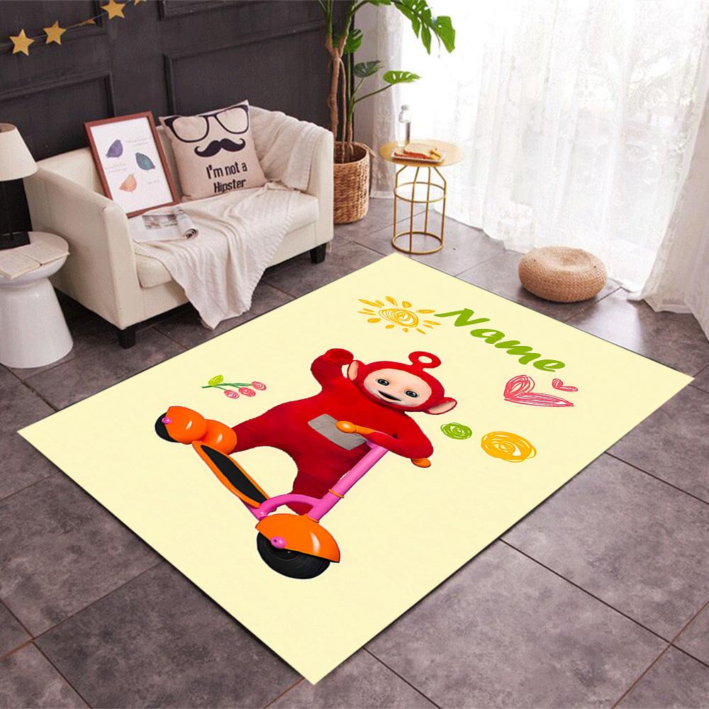 Purple Teletubby Space Customize Your Name Floor Rug Office Rug Design for Decorate room Dormitory Balcony Outdoor Anti-slip Rug Office home decor