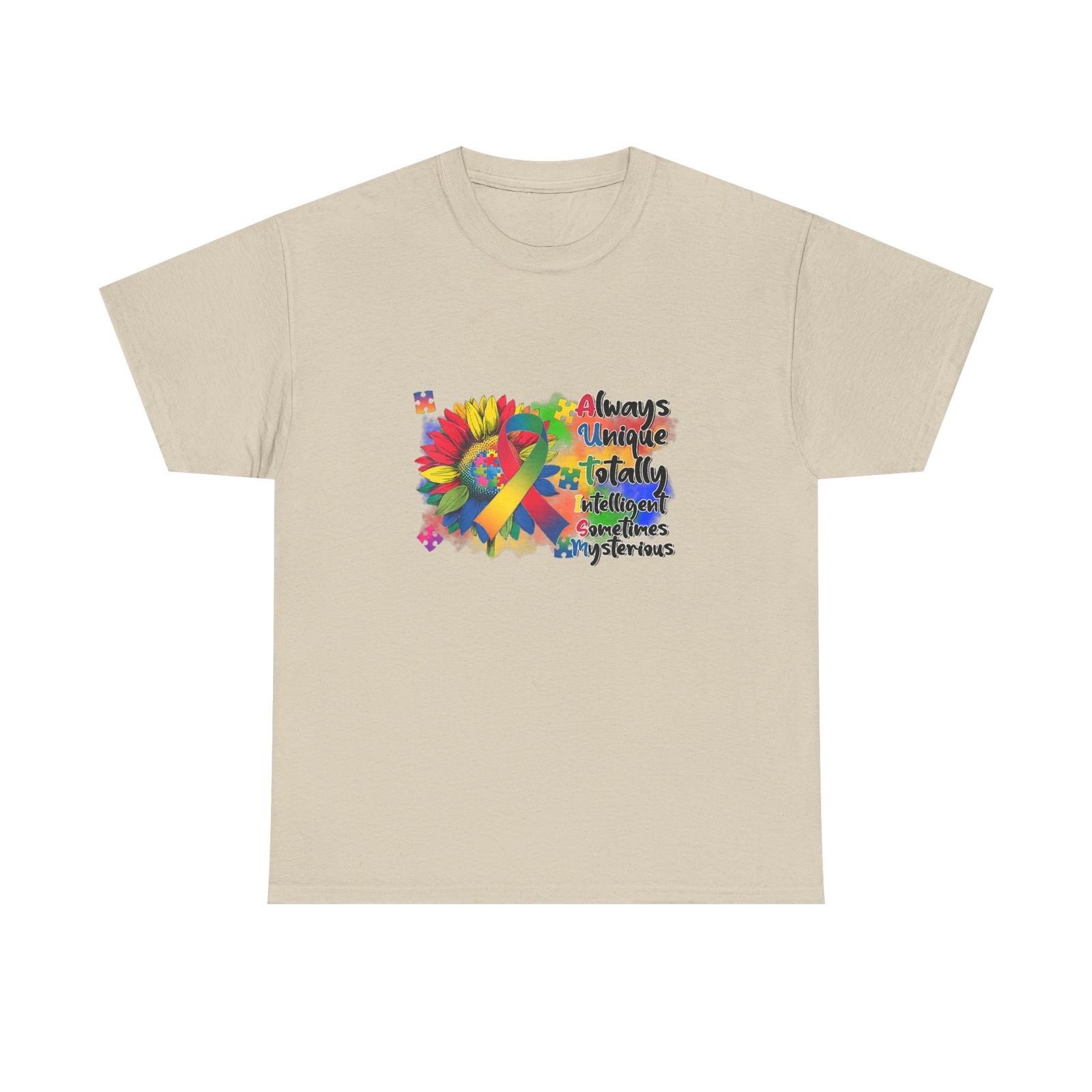 Autism Awareness Ribbon Tee Shirt - ADHD Aspergers ASD T-Shirt M