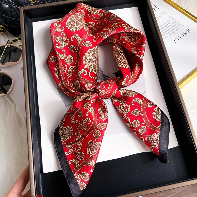 100% Pure Real Silk Scarf Women Floral Print Neck Shawls Wraps for Ladies Foulard Scarves Pashmina Female Hijab Bandana Poncho