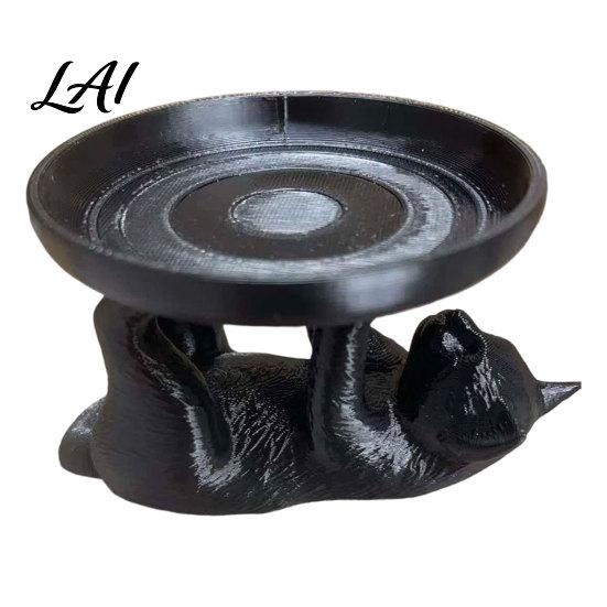 Cat Shape Ring Holder Jewelry Storage Rack Shape Anti-Falling Holder Durable Tray Resin Anti-Slip Space-Saving Organizer for Home Bathroom Bedroom