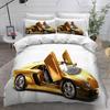 Bettbezug 200x200 Bettwäsche-Sets 3D-Druck Cooles Auto Bettdeckenbezug-Set für Jungen Doppelbett Bettwäsche Dekbedovertrek 228x228
