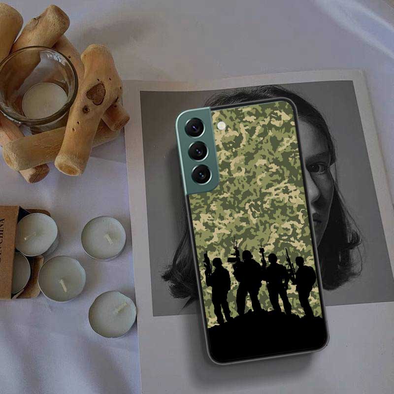 Kamuflażowy Kolor Etui Na Telefon Dla Samsung A16 A26 A36 A56 Galaxy A02S A12 A52S A13 A23 A33 A53 A54 A34 A24 A14 A22 A32 A42 A72 Cov