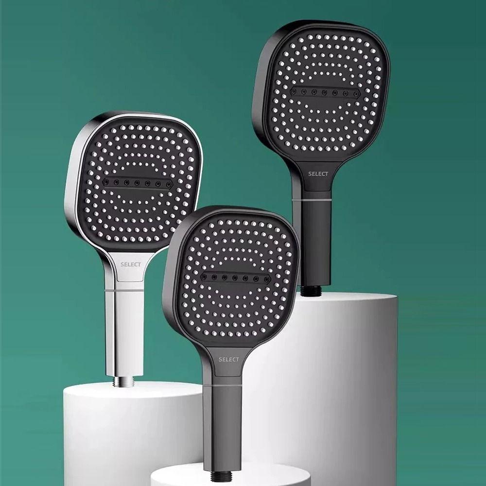 High Pressure Large Panel Shower Head Square 13CM Bathroom Shower Head 3 Mode Handheld Bathroom Shower Tool Home Shower