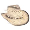 Popular sombrero de vaquero occidental hueco clásico europeo y americano, moda para hombre y mujer, sombrero de paja transpirable para vacaciones, protección solar