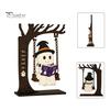 Spooky Halloween Party Supplies Funny Swing Ornament, Witch/Skeleton/Mummy/Pumpkin Ghost Sitting on Indoor Outdoor Decorations Reading Book
