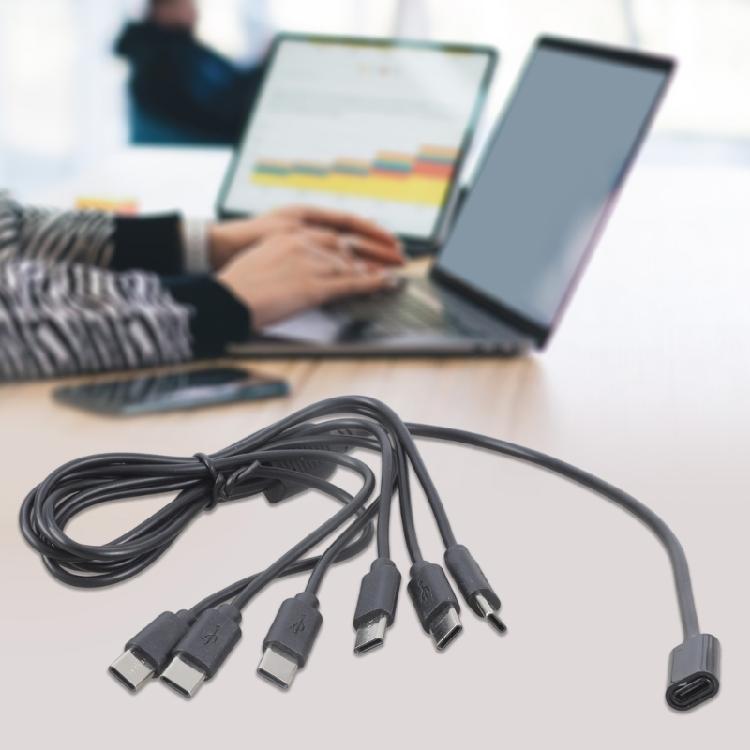 Y Shaped USB C Power Splitter Cable 5V 3A Charging Cord Simultaneous Multi Charging Solution For Travel Home Office