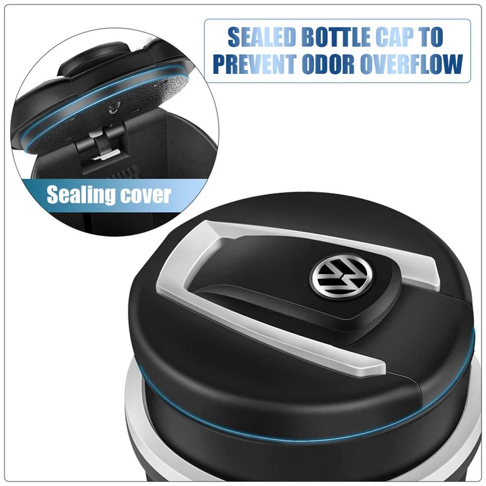 2025 Hot Car Cigarette Ashtray Cup Portable LED Smoke Car Ashtray Smoke For Volkswagen VW R GTI Jetta Golf Passat Polo Touareg T
