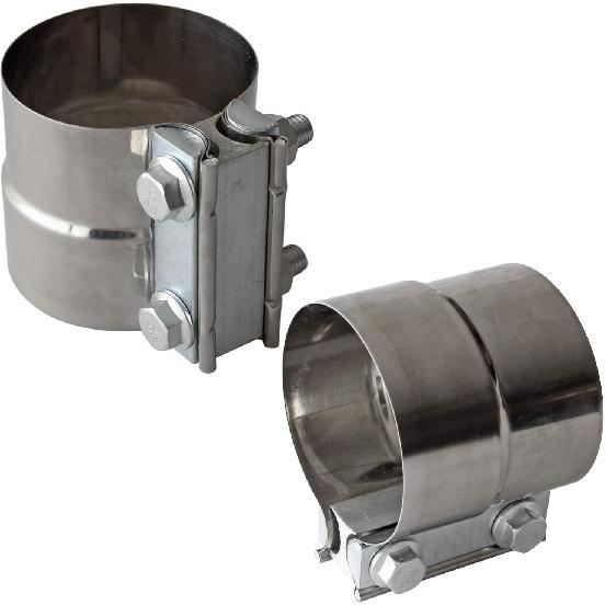 3" Inch Exhaust Clamps Stainless Steel Muffler Band Clamp for 3" Inner Diameter To 3" Outer Diameter Turbo Downpipe Tip Car System Connection (2