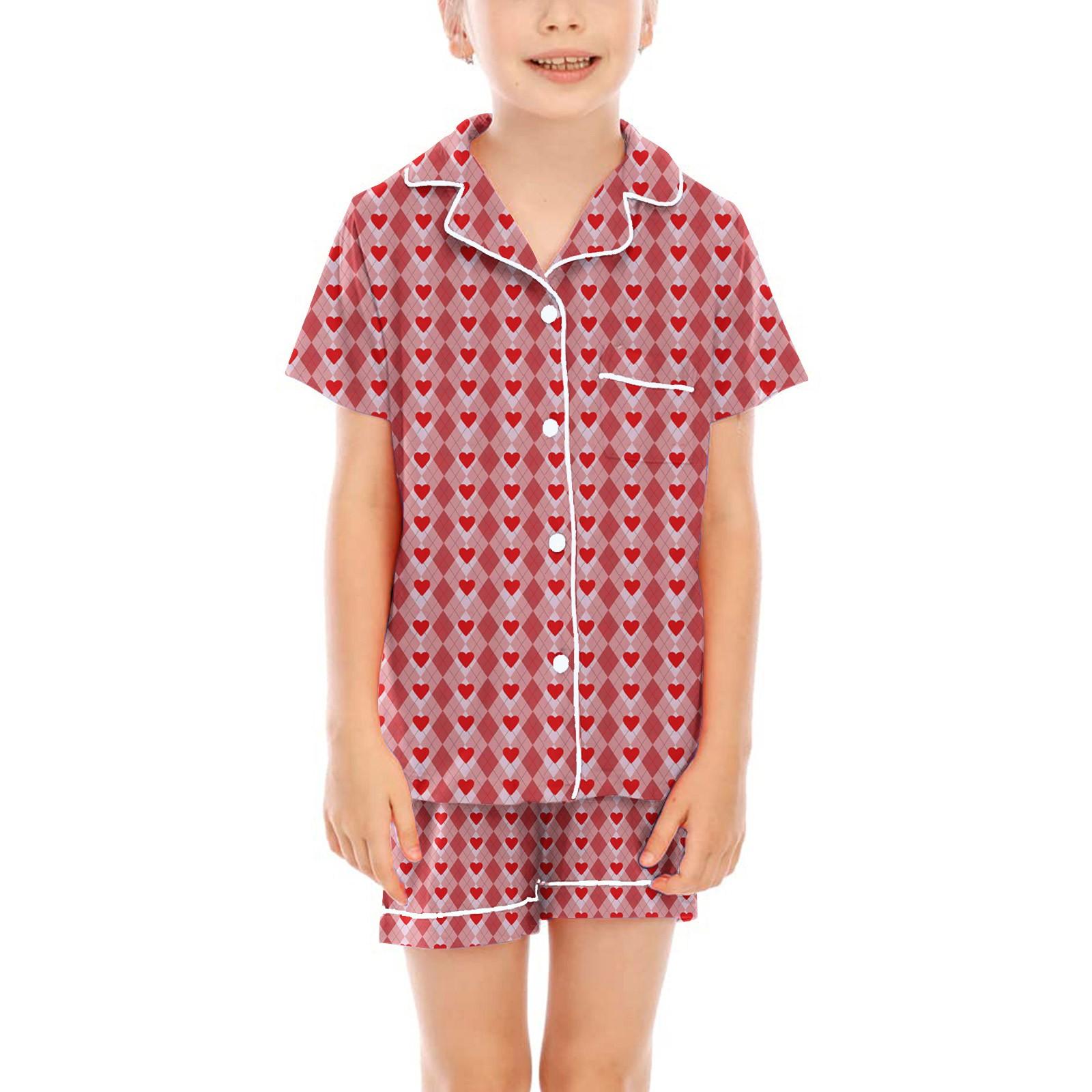 

Детские пижамы, модная рубашка из двух предметов, комплект с шортами, мягкий праздничный комплект повседневной одежды 160 розовый