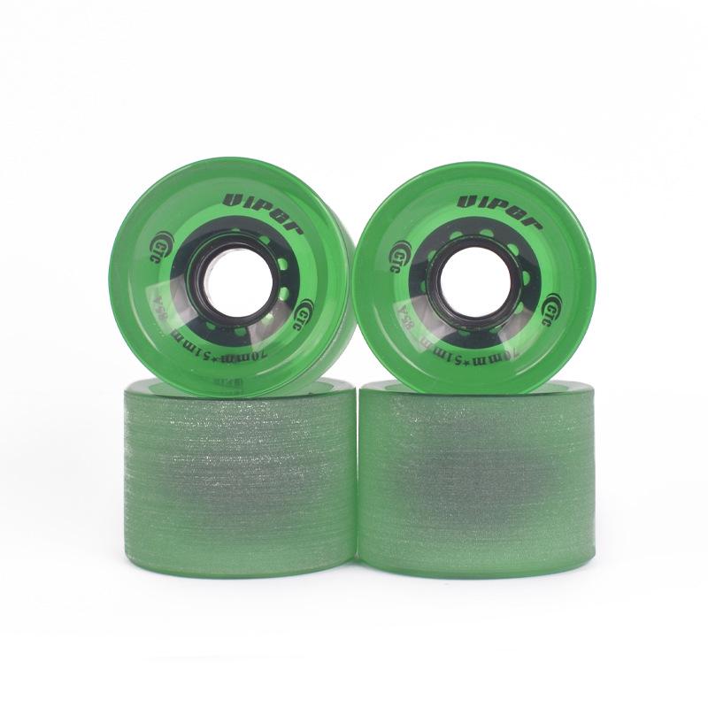 Mehrfarbige 78A High-Rebound Weiche PU-Räder für Street-Cruising - Longboard, Skateboard, Roller