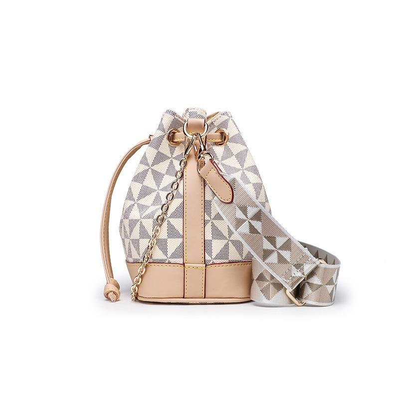Fashion women's bucket bag new printed small bag simple strap shoulder messenger bag