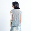 Sinuofude Women's Summer V-Neck Knit Hollow Out Sleeveless Tank Top