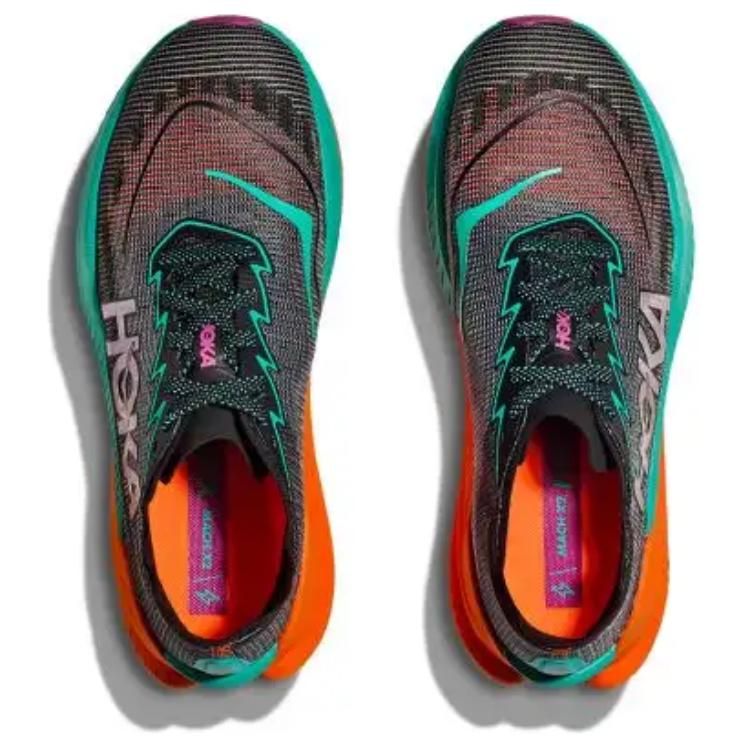 HOKA One One Mach X 2 Black Electric Aqua Men Sneakers 1155119-BCQ