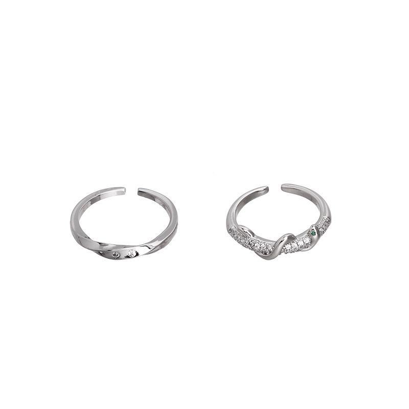 Elegant High-End Zircon Snake Ring