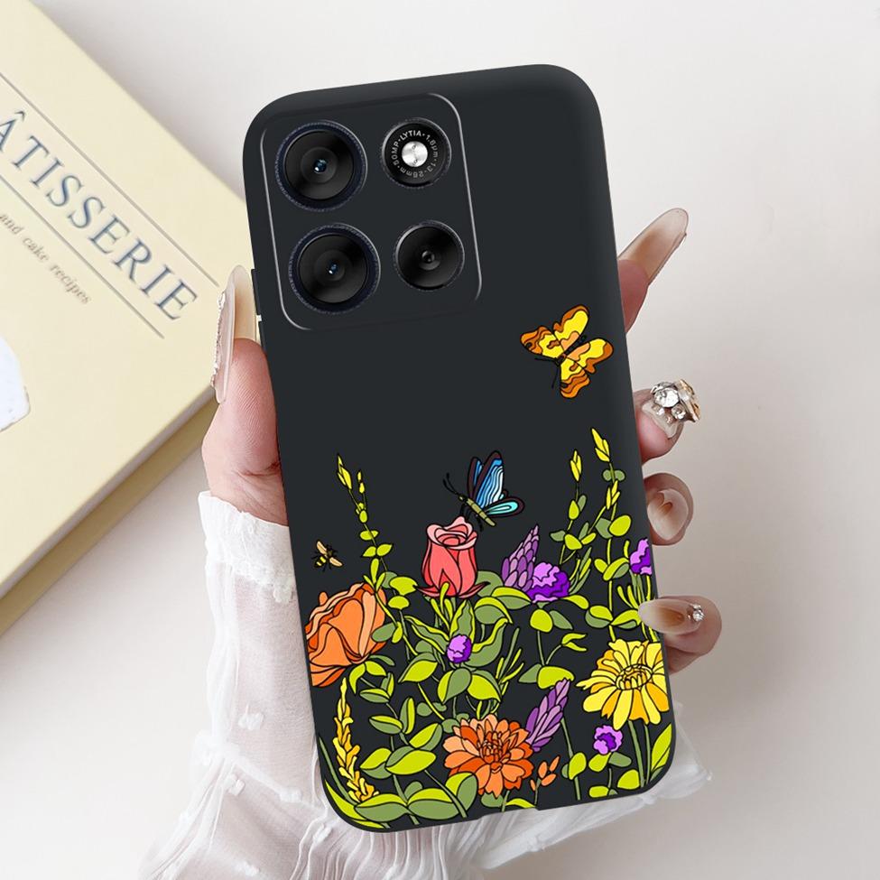 5G For Motorola Moto G56 G86 Cover For Motorola Moto G86 Case Silicone Fashion Butterfly Luxury Cute Funny Painted Back Cover