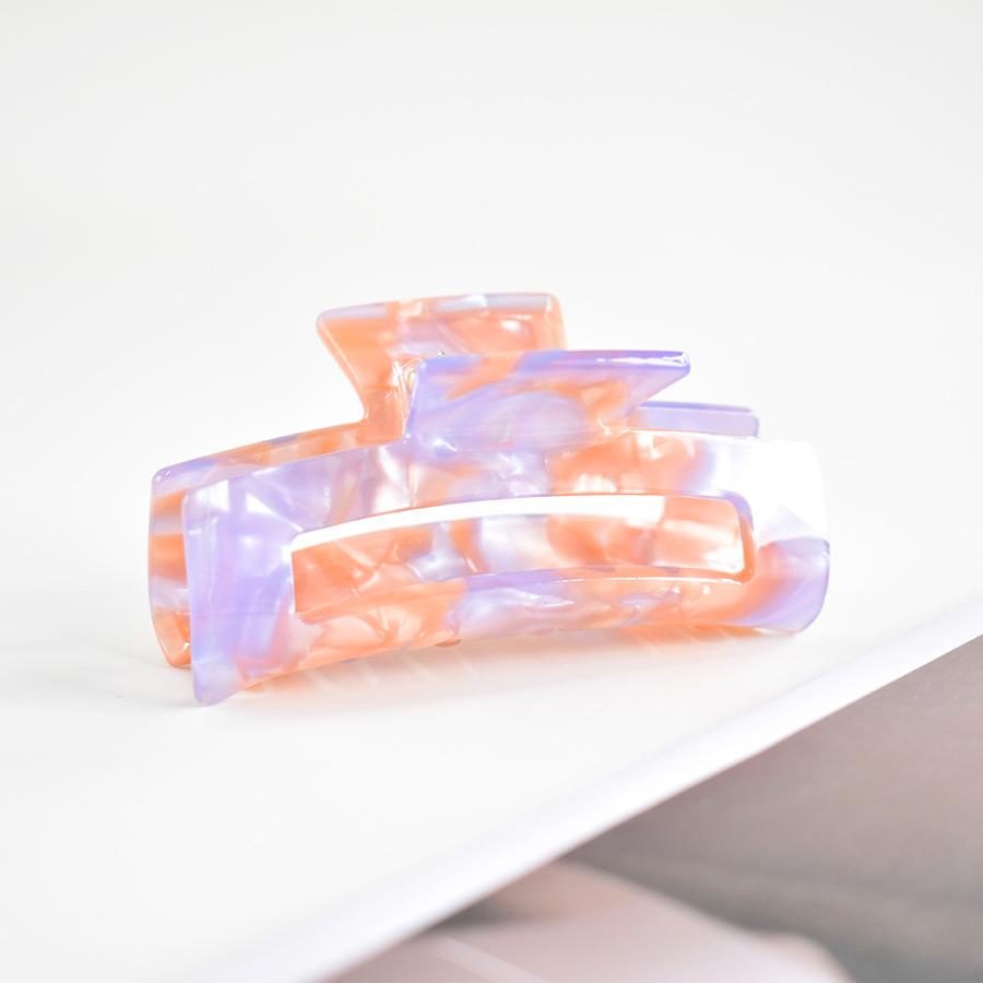 Fashion Hair Clips for Women Elegance Colorful Rectangle Hollow Out Acetate 8cm Claw Clip Girls Hair Claw Hair Accessories New