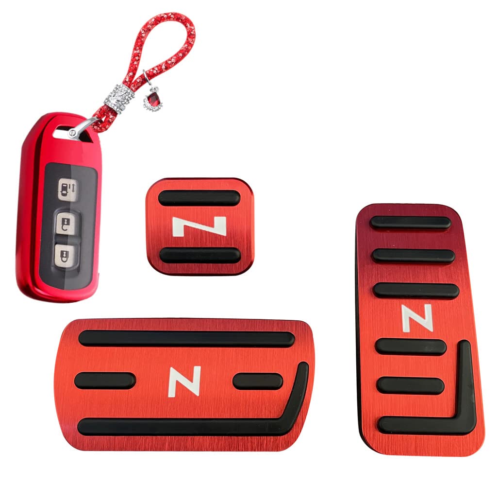 

Накладка на педаль Honda, чехол для педали TPU Crystal Chain Key Case NBOX, педаль тормоза Honda N Series JG1/JG2, комплект из 3-х предметов (красный)