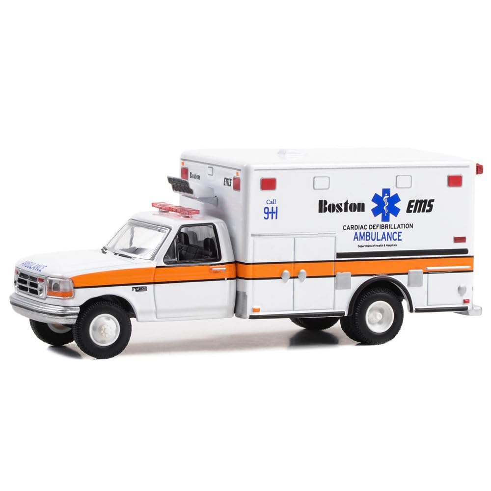 GREENLIGHT 1/64 Scale 1994 Ford F-350 Ambulance - Boston EMS