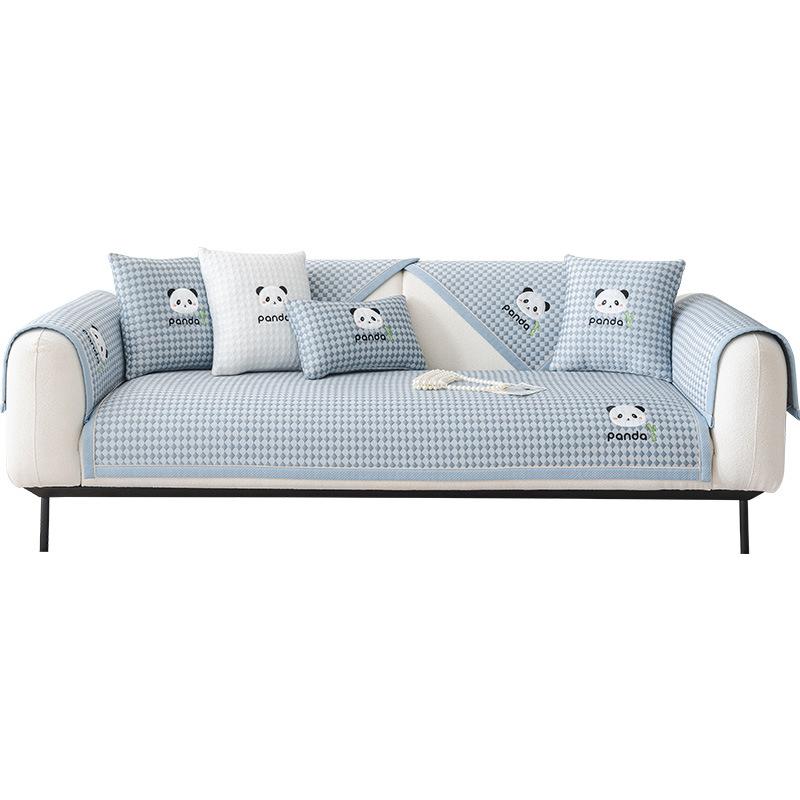 Ice Silk Sofa Cover Summer Universal Non-slip Sofa Mat Cool Feeling Mat Cushion Sofa Towel Couch Slipcovers for Living Room Home
