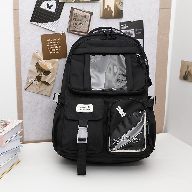 New high-value college style, fresh and sweet candy color, light backpack for junior high school students