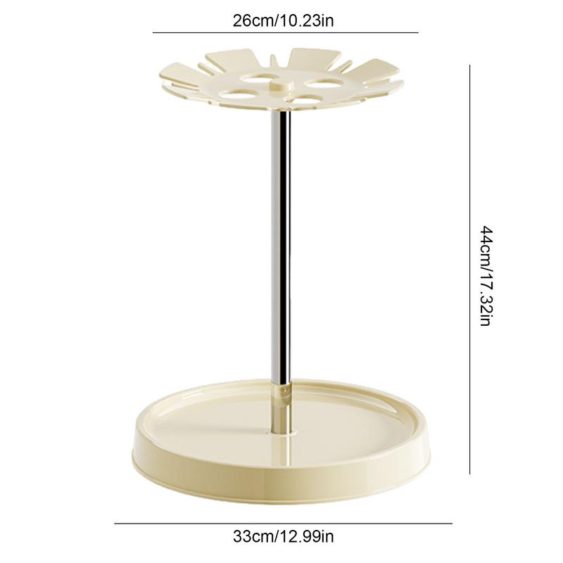 Umbrella Stand Holder Round Umbrella Rack Display Stand With 4 Slots Umbrellas Draining Rack Rainwater Catcher Tray For Long And