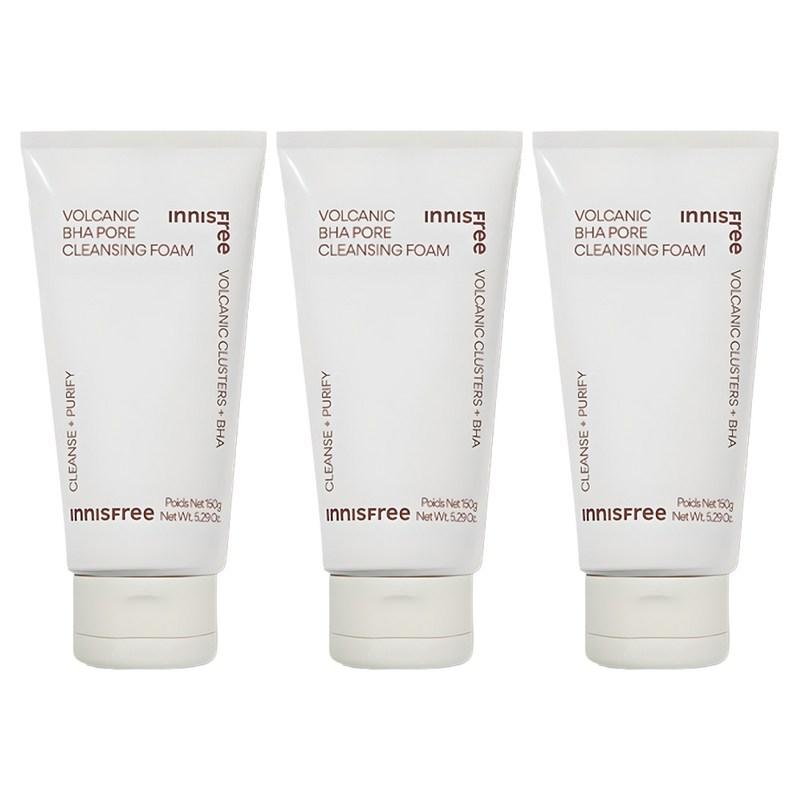 Innisfree Volcanic Clay Pore BHA Cleansing Foam, 150g, 3 pcs