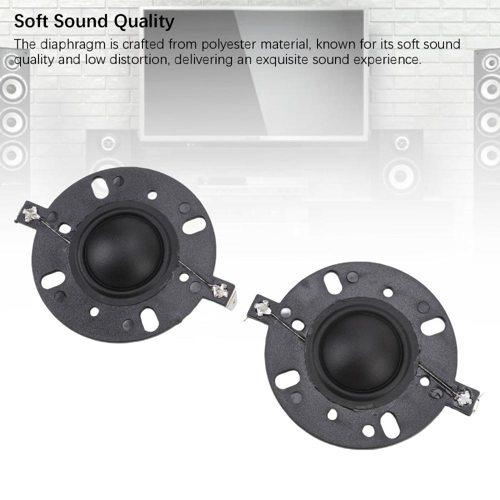 2PCS 25.5mm Replacement Diaphragm Tweeter Diaphragm for 4 Inch Tweeter Speaker Upgrade