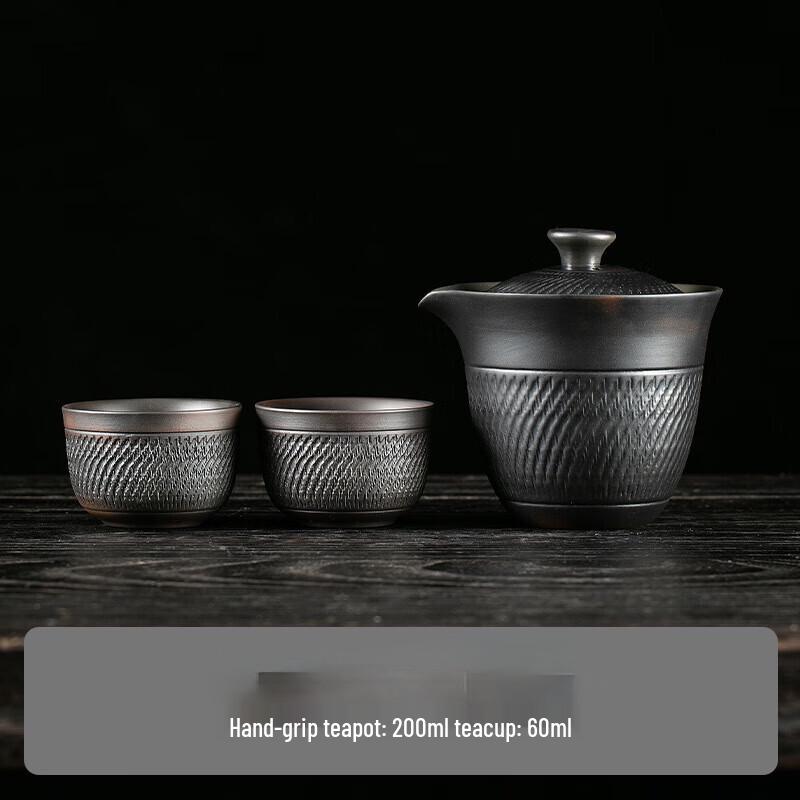 Набор чайников из фиолетовой глины Шанци Гайвань