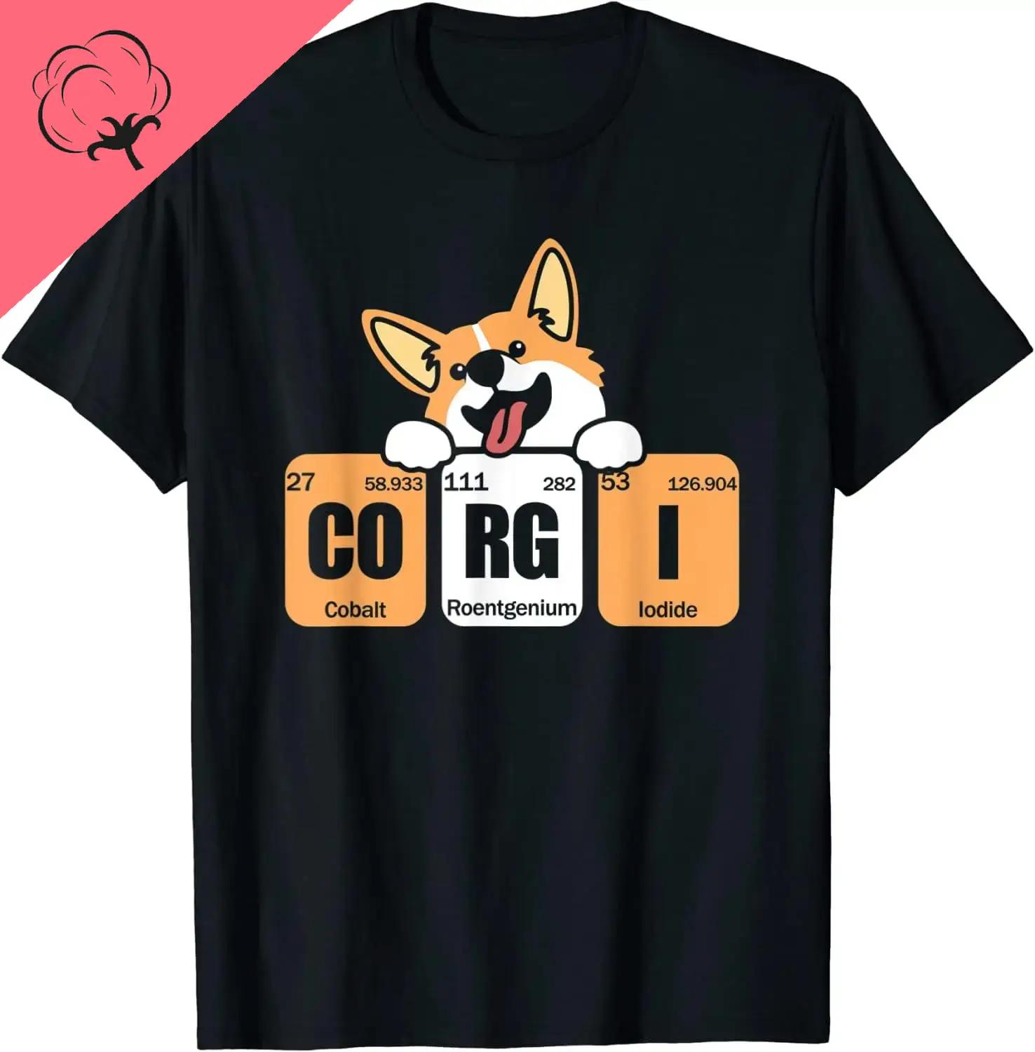 VidiAmazing Cute Dog Corgi Love Corgi Mom Dad Periodic Couple T-shirt 4XL