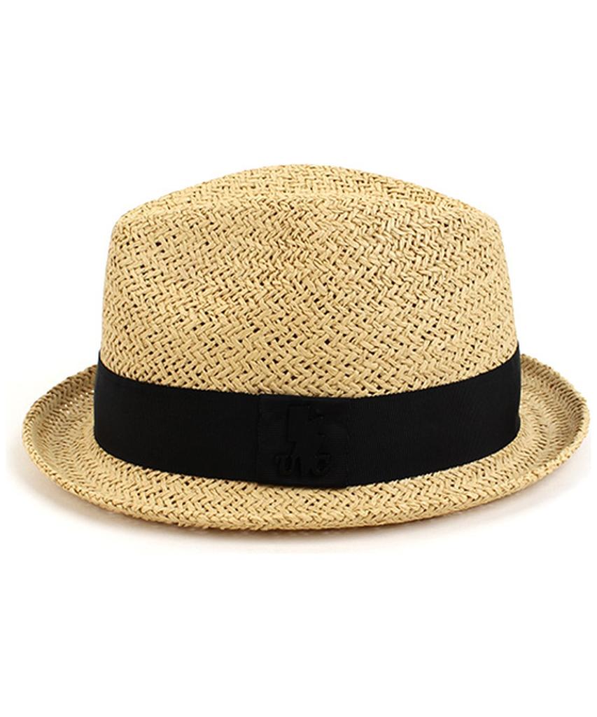 Yunibeosyeolkemiseuteuli Punk Short Beige Summer Fedora Summer Hat